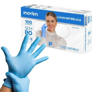 Luva Nitrílica Azul Sem Pó | Protecção Profissional das Mãos
